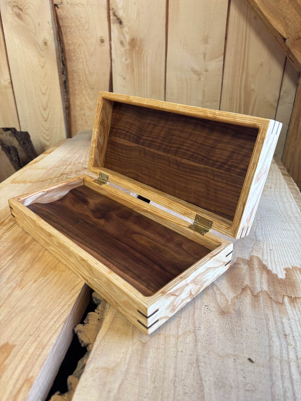 Photo of hand-crafted wooden box