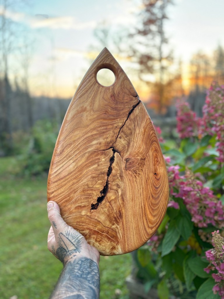 Photo of hand-crafted wooden cutting board