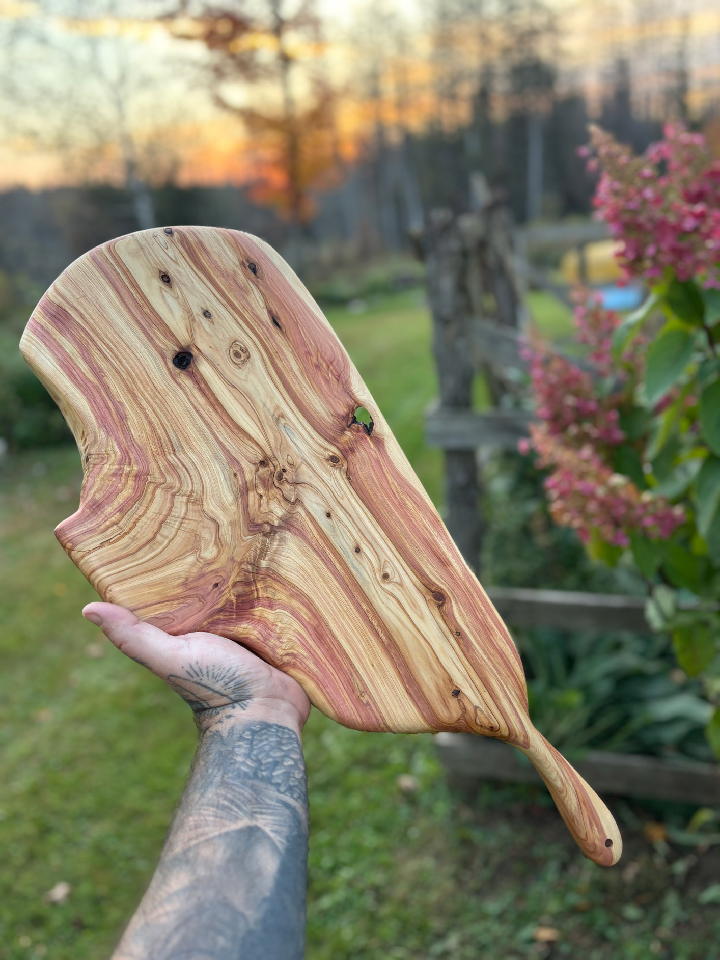 Photo of hand-crafted wooden cutting board