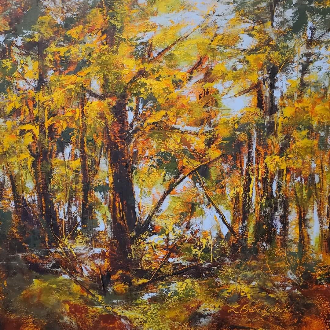 Painting of yellow woods