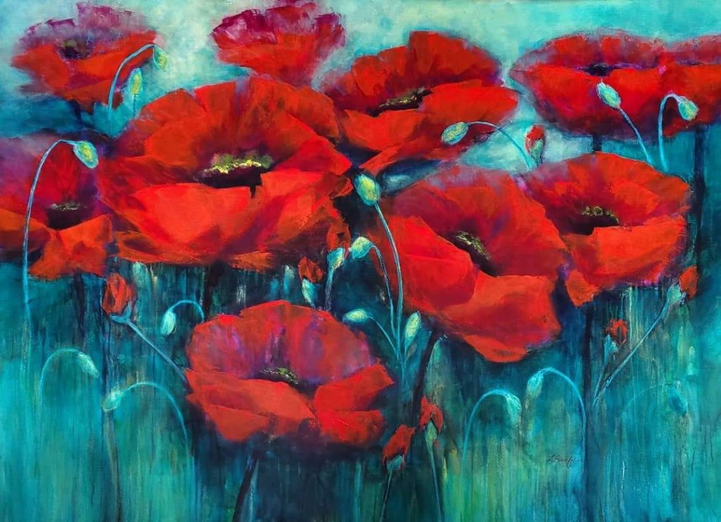 Painting of poppies