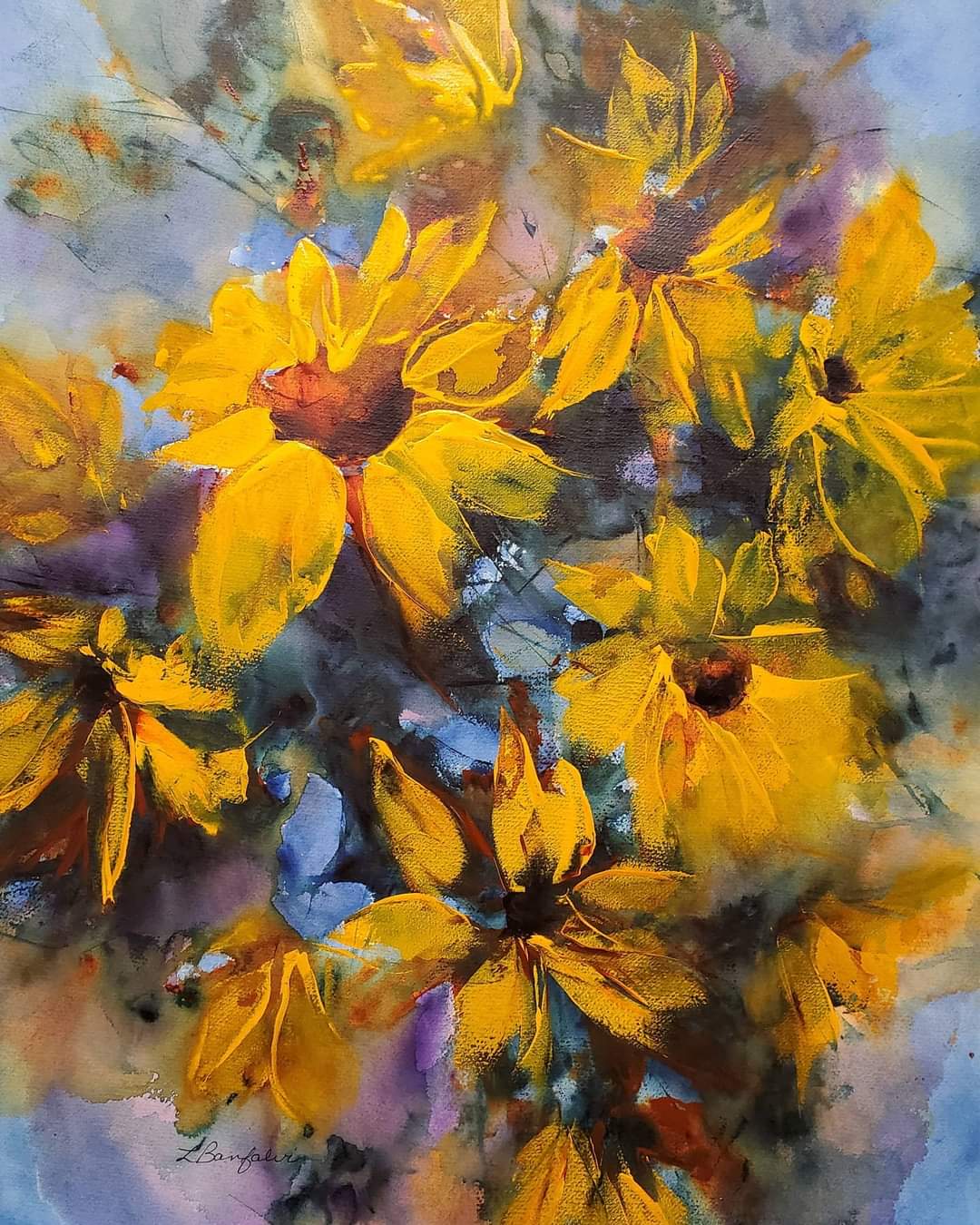 Painting of black-eyed susans