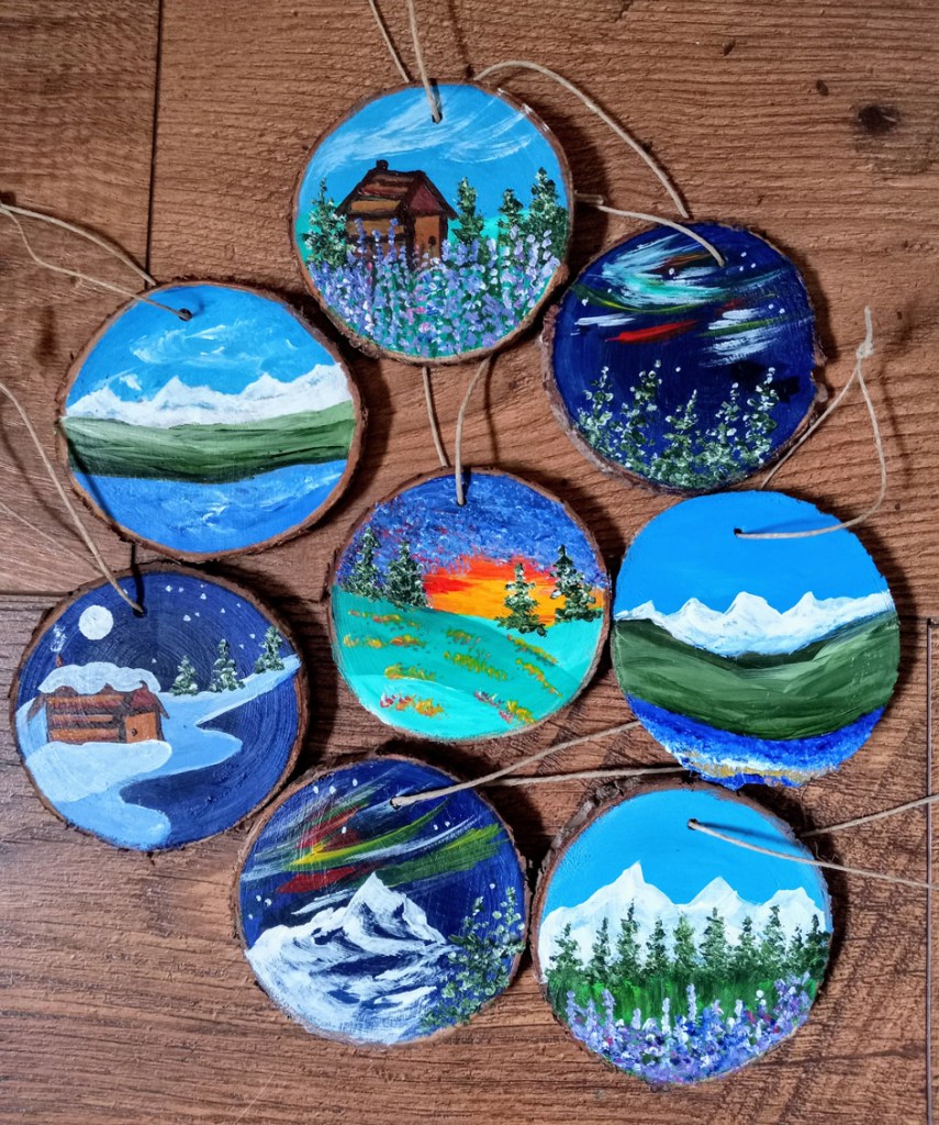 Photo of small painted medallions